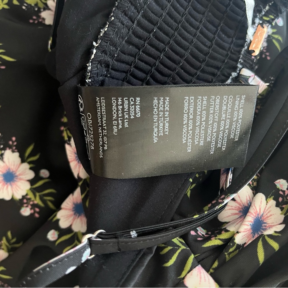 🌸🖤 Free People Floral Babydoll Mini Dress – New With Tags 🖤🌸 - Picture 7 of 7